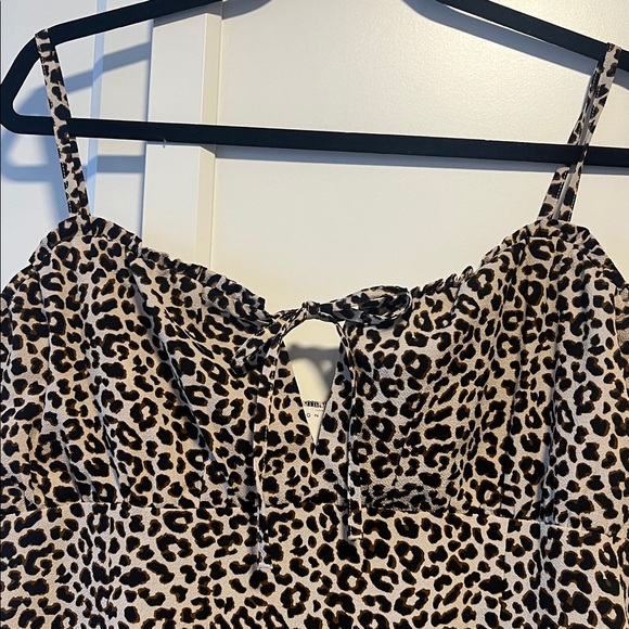 ASOS Design Leopard Print Empire Mini Dress - Picture 2 of 6